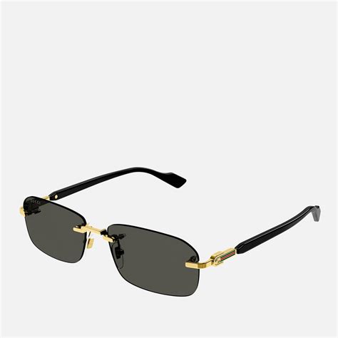 gucci square metal frame sunglasses|Gucci square sunglasses unisex.